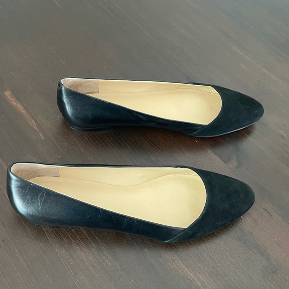 Cole Han Leather and Suede Black Flats Size 8 - Picture 5 of 7